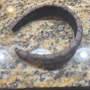 Coach Brown Logo Jacquard Padded Headband